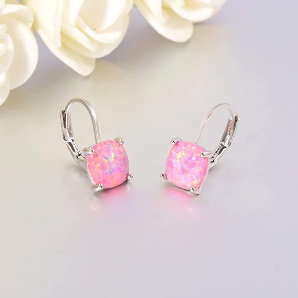 Gold Opal Drop Earrings - Picture 1 of 4